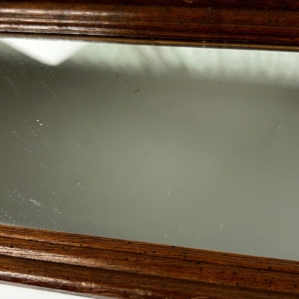 Transart Industries Mirror Set Brown 5pc Wood Frame Vintage, See Measurements